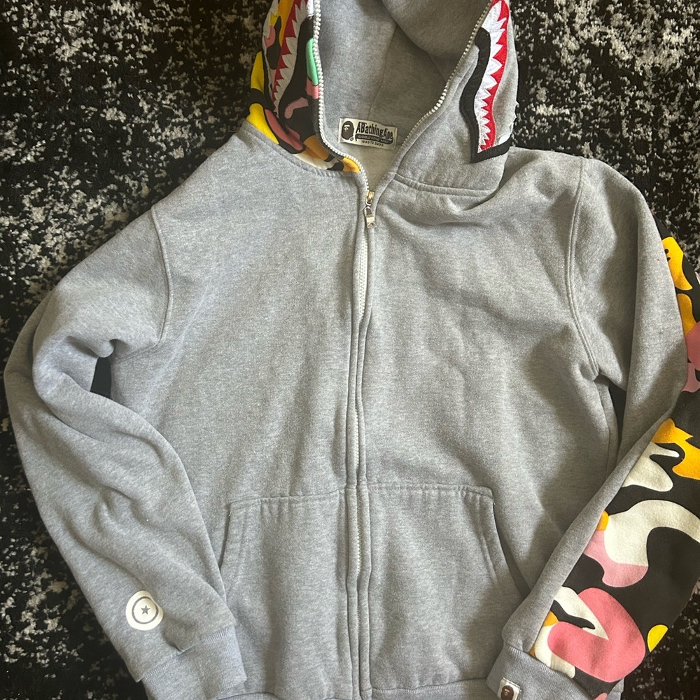 Bape double zip hoodie